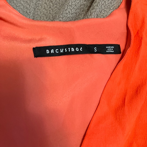 Orange Linen Mini Dress - Picture 3 of 7